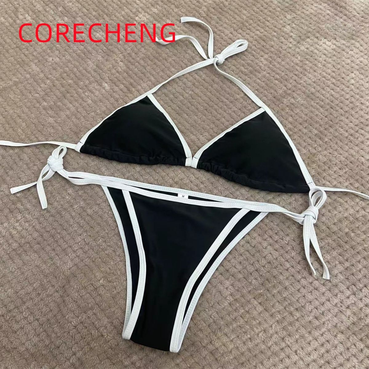 Bikini Internet Celebrity Pure Desire Style New Triangle Tie Sports Swimsuit Vacation Swimwear Hot Spring Bathing_desvips.com