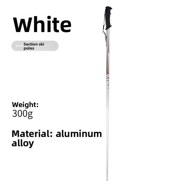 One Section Multifunctional Ultra-Light Aviation Aluminum Alloy Double Board Snow Ski Hiking Climbing Pole_desvips.com