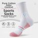 Professional Women's Mid Calf Sports Socks Pure Cotton Summer Style Sweat Wicking Odor Resistant Breathable For Badminton And Running_desvips.com