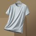 Quick-Dry Ice Silk Short Men's Cool T-Shirt Running Sports Top Dad Plus Size Man Sweat Shirt Fat Guy Half Sleeve_desvips.com