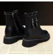 soled 2024 Fashion New Thick Comfortable Durable Explosive Short Sleeves Trendy And Versatile Black Boots Lhshoe_desvips.com