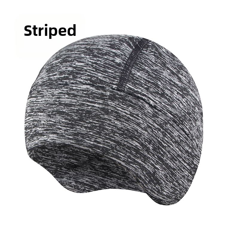 Warm Sports Hat For Autumn And Winter With Ear Flaps Outdoor Hiking Cycling Running Cold Protection Small Round Bicycle Helmet Inner Liner_desvips.com