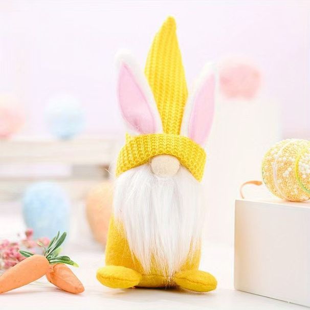 Bunny Ear Gnome Doll Figurine Home Decoration Supplies Easter Table Exquisite Ornament_desvips.com