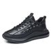 RenMou Trendy Sports Men, Cowhide Crocodile Pattern Casual Men's Shoes, Popcorn Soft Sole Running Shoes For Men Exclusive Supply_desvips.com