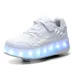 Children Two Wheels Luminous Glowing Sneakers Black Pink Light Roller Skate Kids Led Shoes Boys Girls USB Charging_desvips.com