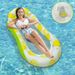 Outdoor Recreational Swimming Pool Floating Neck Backrest Water Lounge Chair New Printed Lemon Clip Net Adult Inflatable Floating Row_desvips.com