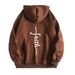 Men's Clothing sweatshirt faith fashion printed hooded back collar plus velvet sweatshirt_desvips.com