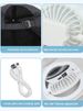 Summer New Solar Powered Digital Display Charging Fan Adults Outdoor Sunshade Sun Protection Hat For Fishing Hiking_desvips.com