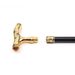 Crane Walking Cane Orange Gemstone Fashion Decorative Walking Stick Gentleman Elegant Cosplay Cane Knob Crosier 93cm_desvips.com