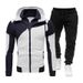 Winter Cotton Spring Autumn Pants Sports Double Zipper Long Sleeve Casual Jacket Sweatshirt Set Fashion_desvips.com