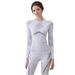 2025 Winter New Outdoor Skiing Warm Base Layer Sports Set Fitness Ski Suit For Women_desvips.com