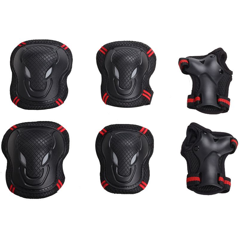 Protective Sports Gear Ice Skating Knee Pads Wrist Braces For Men Women Children Bull Wolf Face Elbow Pads For Balance Bikes Roller Skating_desvips.com