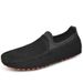 New men's casual patchwork frosted pig skin beans shoes_desvips.com