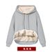 Solid Color Lamb Wool Fleece Lined Thickened 2024 New Winter Coat Hooded Sweatshirt Warm Top Wine Red 12_desvips.com