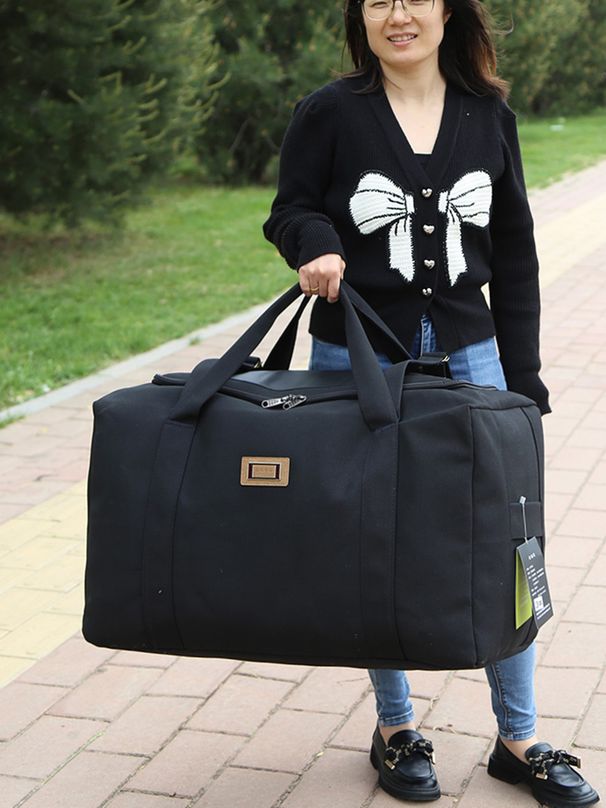 Pure Canvas Handbag Outdoor Sports Lage Travel Packaging Clothes Quilt 120 L Cloth Bag Work School_desvips.com