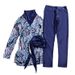 Muslim Swimsuit Muslim Swimwear Large Size Three Piece Swimsuit Conservative Long Sleeve Trousers_desvips.com
