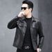 New Haining Genuine Men's First Layer Cowhide Turn-Down Collar Fashionable Motorcycle Short Leather Jacket Autumn Wear_desvips.com