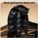 Black Gold Goose 90% Lockdown Winter Hooded Short Jacket Men's Warm Coat Workwear Filled With Down_desvips.com