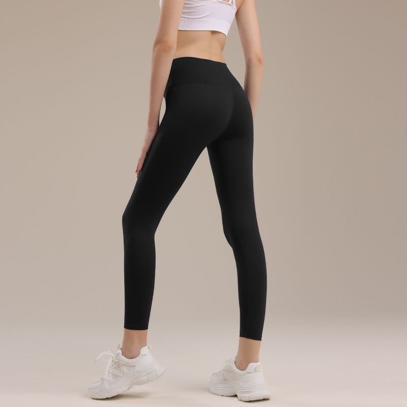 Nude Feel Yoga Women High Waist Tummy Control Peach Butt Fitness Pants Running Training Sports Tight Leggings For_desvips.com