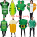 Popular St. Patrick's Day Parade Costume, New Printed Green Hat Stage Performance Outfit_desvips.com