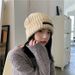 Autumn Winter Trendy Women's Warm Versatile Cold Loose Fit Large Head Circumference Face Slimming Knitted Hat For Women_desvips.com