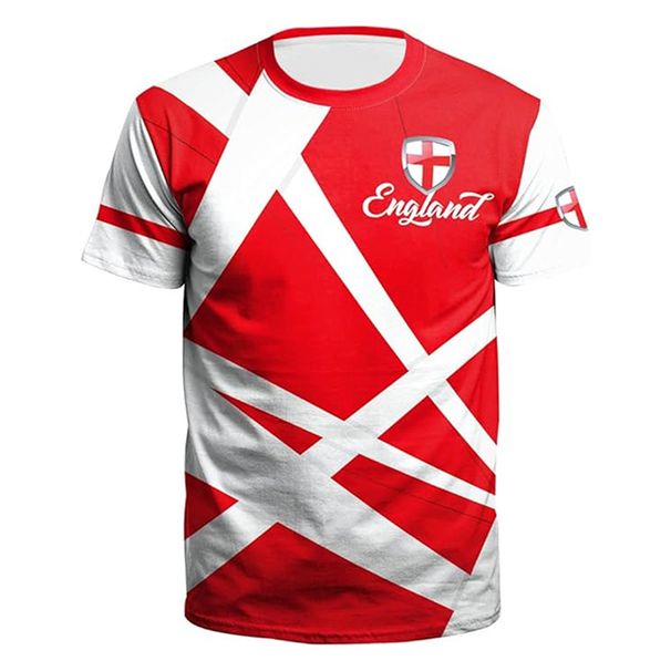 2026 England Flag Men Fashion Football T-shirt New 3D Print Graphic Casual Sport Short Sleeve T Shirts Outdoor Children Tees Top_desvips.com