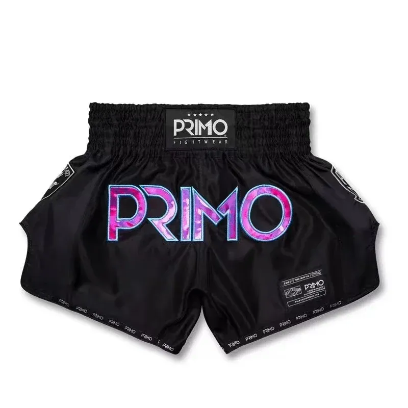 Embroidery StyleTraining Muay Thai Gym Fighting Fitness Combat Sports Boxing Shorts Sweat Pants_desvips.com