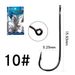 Skimming Shark|30 Pieces Long Straight Handle Live Bait High Carbon Steel Fishing Black Sea Bream Sandworm Hook_desvips.com