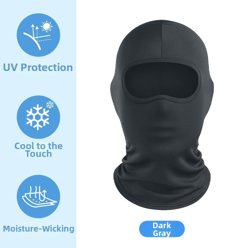 Children's Lycra Breathable Ice Silk Balaclava Full Face Protection Cycling Mask Summer UV Protection Head Cover_desvips.com