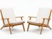 Devoko Adirondack Chairs Set Of 2, PE Leather Outdoor Chairs With Cushions_desvips.com