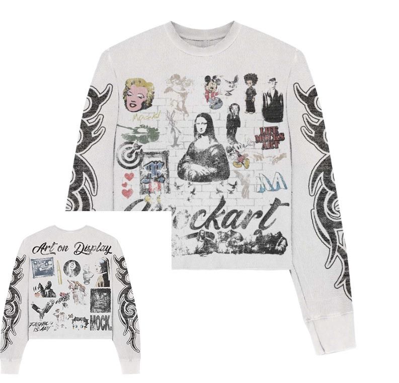 2025 New CKART Japanese Anime Angel Crew Neck T-Shirt Pullover Top With Cuff Long Sleeve_desvips.com