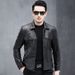 New Haining Genuine Men's First Layer Cowhide Turn-Down Collar Fashionable Motorcycle Short Leather Jacket Autumn Wear_desvips.com