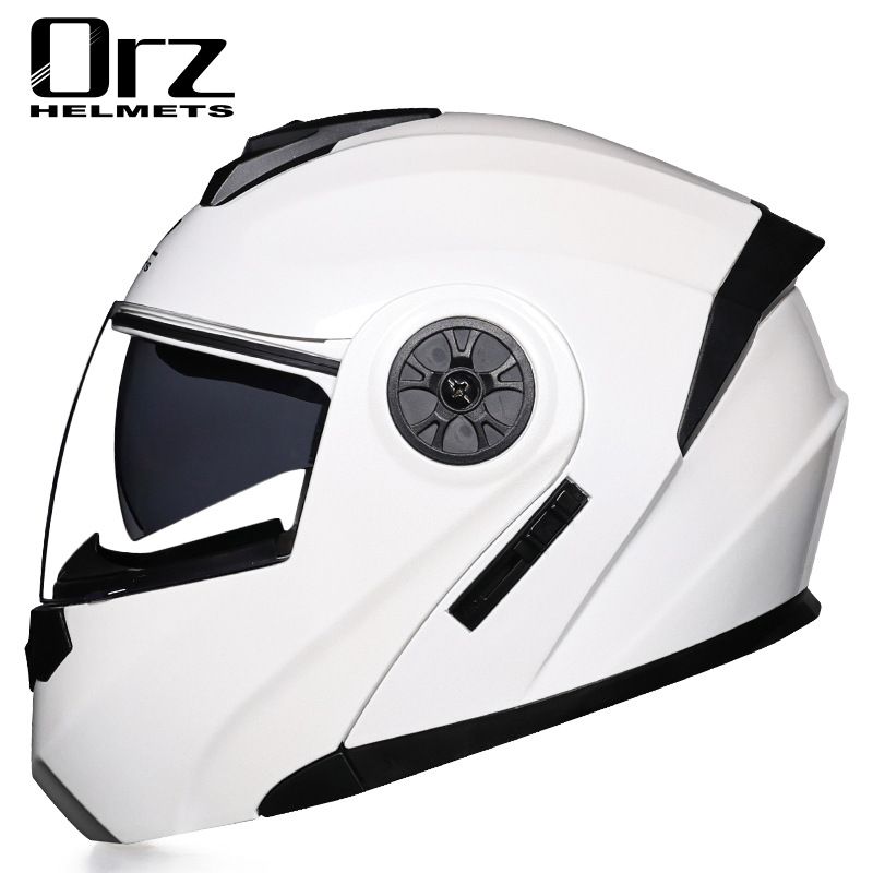 Electric Bicycle Helmet, Grey, Men's And Women's Full Face Helmet, All Season, Flip Up Helmet, Double Lens Hat, Sun Protection, Cycling_desvips.com