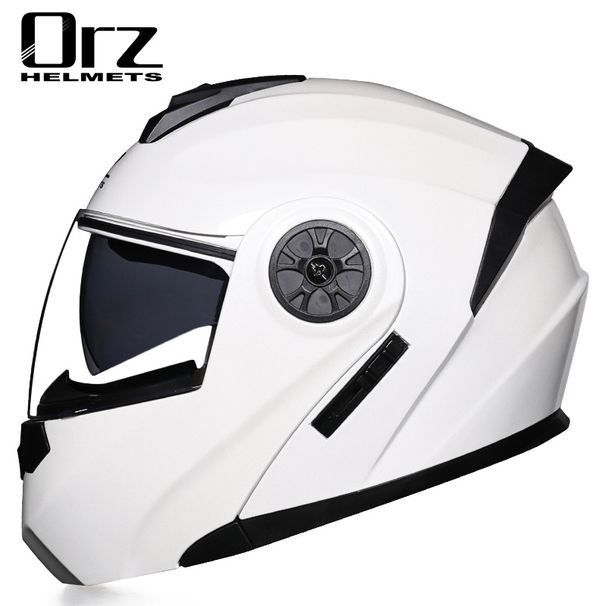 Electric Bicycle Helmet, Grey, Men's And Women's Full Face Helmet, All Season, Flip Up Helmet, Double Lens Hat, Sun Protection, Cycling_desvips.com