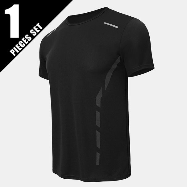 4/1 Pcs Men's Summer Multicolor Quick-drying Sports Short Sleeve Loose Breathable Fitness Running Badminton T Reflective_desvips.com