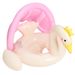 Pool & Accessories Swan Baby Float With Canopy Beige Infant Swimming Seat For 6-24 Months_desvips.com