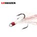 Shark Scavenger|Feather-tied Treble 246810 Size Triple Anchor Fishing With Hook Lure Cross-border Red Feather_desvips.com