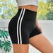 New Fashion Simple Style Sports Casual Pants Tight Color-Block Design Sense Fiess High-Waisted Shorts_desvips.com