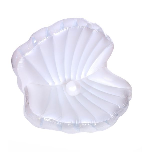 Inflatable Seashell Pool Float - Pearl Ball Lounger With Scallop Design, Trendy Party Float_desvips.com