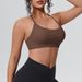 nokometa New Cross-border Solid Color Double-sided Nylon Tight Back Sports Underwear Running Fitness Yoga Clothes Suspenders Women_desvips.com