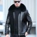 2024 Winter New Haining Genuine Leather For Men Thickened Casual Sheepskin Fleece-Lined Jacket Coat Trendy_desvips.com