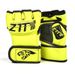SL Professional MMA Boxing Gloves For Training, Sparring & Martial Arts - PU Leather, Half Finger Design (White/Fluorescent Green/Black, S/M/L)_desvips.com