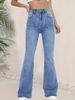 Women's High Waist Flare Jeans, Stretchy Slim Fit Denim Pants, Retro Bootcut Trousers For Daily Casual Wear_desvips.com