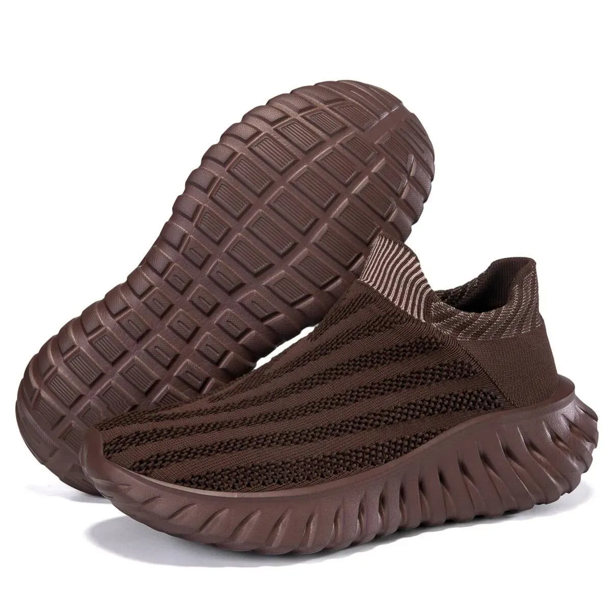 Men's One Foot Walking Shoes Anti Slip Running Shoes, Breathable Thick Soled Shoe Lightweight Fiess Casual Sneakers For_desvips.com
