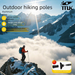 Aluminum Alloy Foldable Trekking Pole, Carbon Ultra-light Telescopic Walking Stick, Portable Outdoor Hiking Cane_desvips.com