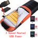 Heated Down Cotton Sleeping Bags USB Power Supply Backpacking Lightweight Waterproof Gear Equipment For Outdoor Travel H_desvips.com