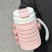 Simple Foldable Water For Girls Summer Student Portable Anti-drop Travel Outdoor Camping Retractable Silicone Cup_desvips.com