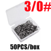50/100PCS Pin Bearing Rolling Swivel Stainless Steel Snap Pike Fishing Accessories Connector Fishhook Lure Swivels Tackle_desvips.com