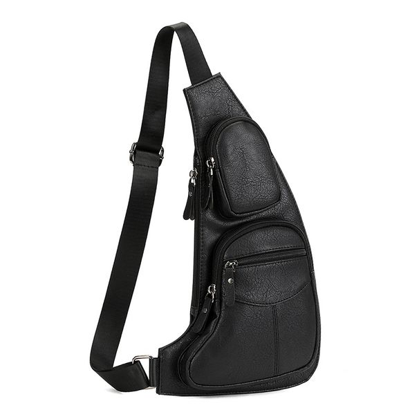 chest bag men's trendy versatile shoulder bag sports commuting street backpack men's bag messenger bag men's_desvips.com