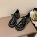 Spring 2024 New Black Platform Flats Women Loafers Slip On Boat Shoes Designer Quality Casual Leather Oxfords_desvips.com